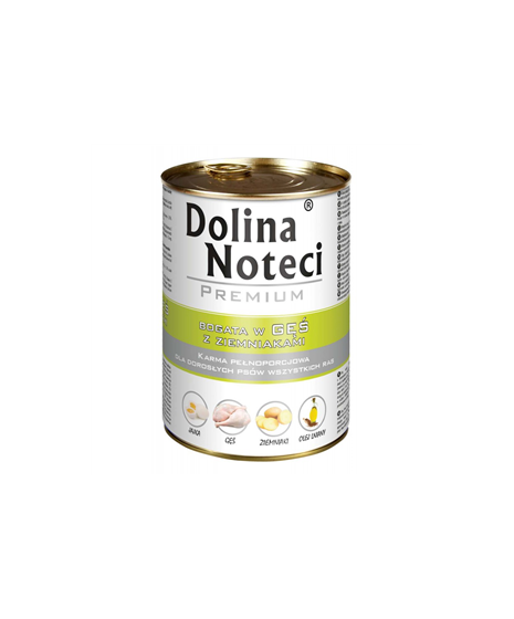 Dolina Noteci Premium - karma dla psów dorosłych wszystkich ras bogata w gęś z ziemniakami.