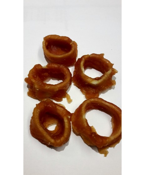 Kalmary - krążki miękkie kurczak z rybą. Miękki przysmak dla pieska.