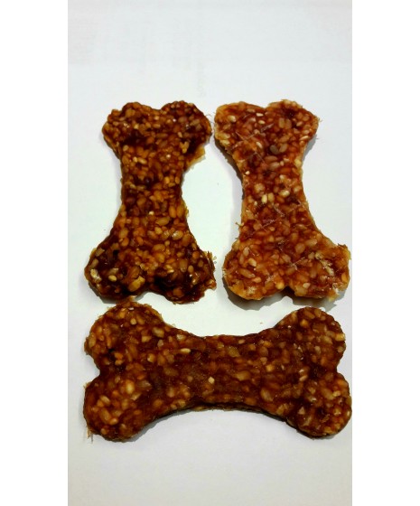 Kość ryżowa z mięsem z kurczaka. Wyśmienity przysmak dla pieska.