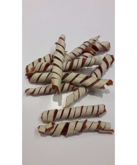 Twist kurczak z dorszem. Przysmak dla pieska. Karma uzupełniająca.