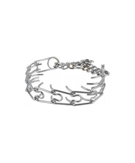 Kolczatka dla psa "4"- typ obroży stosowanej przy tresurze psów - chromowana. Obwód po rozłożeniu 72cm.