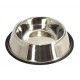 Miska metalowa ze stali nierdzewnej dla zwierząt. Pojemność 0,70L. Nie ślizga się dzięki gumowej podstawie.