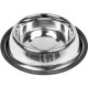 Miska metalowa ze stali nierdzewnej dla zwierząt. Pojemność 2,70L. Nie ślizga się dzięki gumowej podstawie.