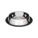 Miska metalowa ze stali nierdzewnej dla zwierząt. Pojemność 0,45L. Nie ślizga się dzięki gumowej podstawie.