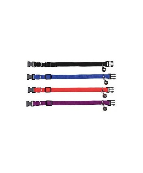 Obroża dla kota elastyczna, w pełni regulowana, z dzwoneczkiem. Nylonowa.