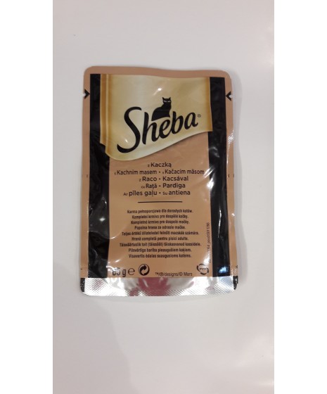 Sheba saszetka- mokra karma dla kota. Z kaczką. 85g.