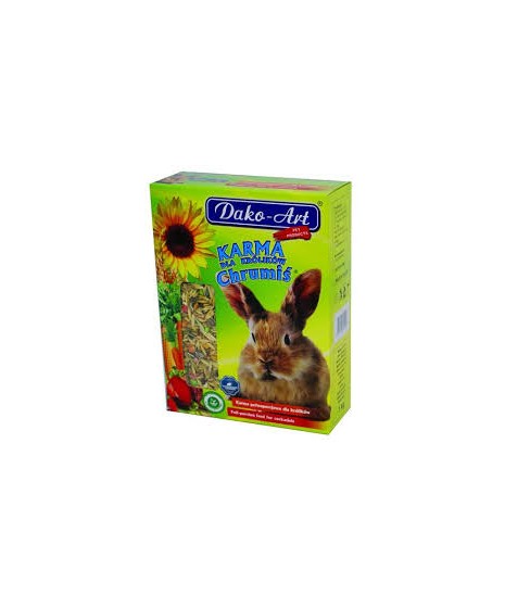 Królik - karma pełnoporcjowa Chrumiś DAKO-ART-  Waga: 500g.