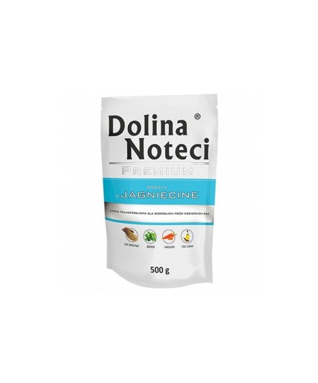 Dolina Noteci Premium - karma dla psów dorosłych wszystkich ras z jagnięciną. Waga 500g.