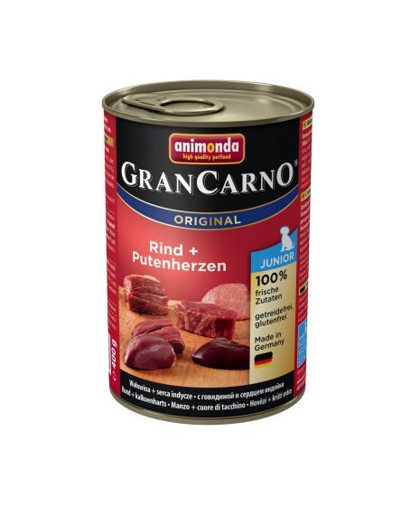 Animonda Grancarno junior wołowina+serca indycze