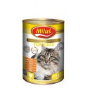 Puszka dla kota MILUŚ 415g - z kurczakiem w sosie.