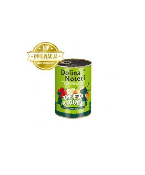 Dolina Noteci Premium SUPERFOOD - karma dla psów dorosłych jeleń+kaczka. 400g