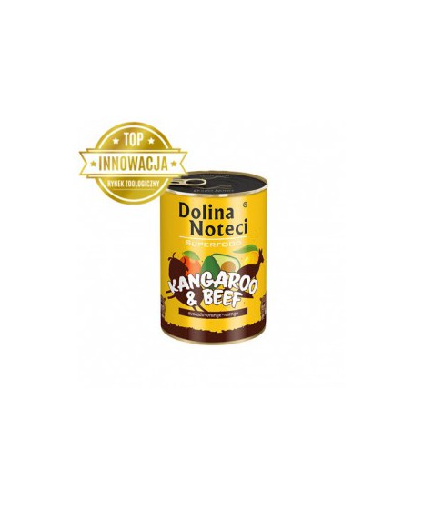 Dolina Noteci Premium SUPERFOOD - karma dla psów dorosłych kangur+wołowina. 400g