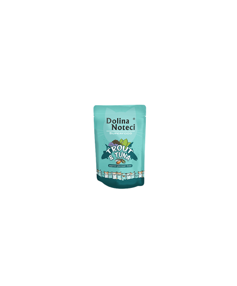Dolina Noteci Superfood - karma bezzbożowa dla kota. Z tuńczykiem i pstrągiem. 85g.