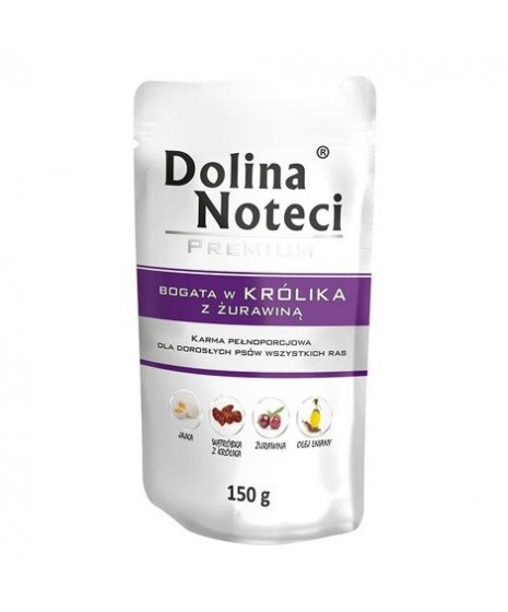 Dolina Noteci PREMIUM- bogata w królika. 150g. Karma mokra w saszetce.