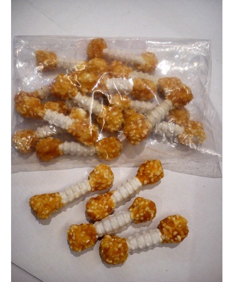 Hantle dentystyczne z kurczakiem dla psa. Wspomagają ochronę uzębienia.