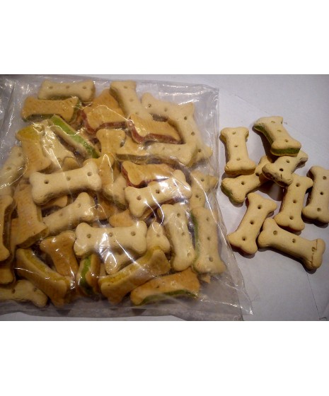 Ciasteczka dla małych i dużych psów . Kosteczki nadziewane mix.  Jako nagroda bądź smakołyk.