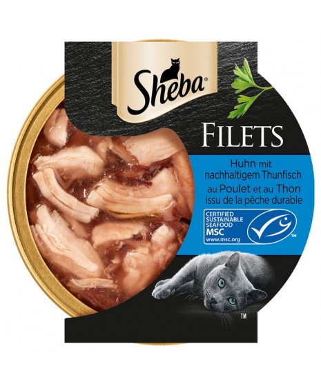 Sheba Filet  najwyższej jakości, wyjątkowo delikatna, duszona we własnym sosie.