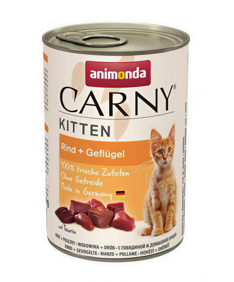 Animonda Carny KITTEN- karma mokra w puszce dla kotów. 400g. Mieszanka drobiowa.