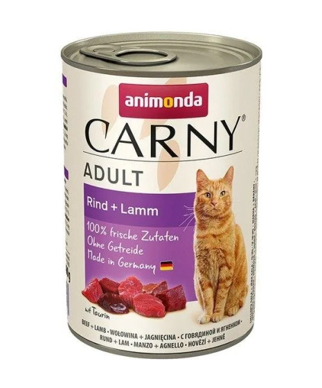 Animonda Carny - karma mokra w puszce dla kotów. 400g. Wołowina z jagnięciną.